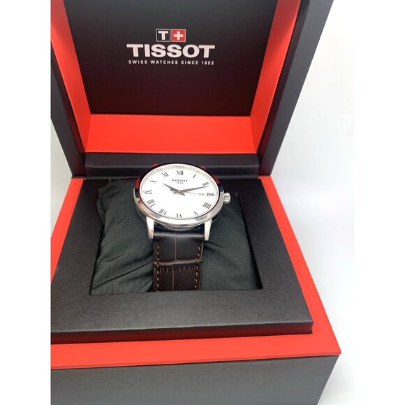 Tissot Men's Watch T1294101601300 Swiss Quartz White Dial Brown Leather 42mm - Picture 3 of 14